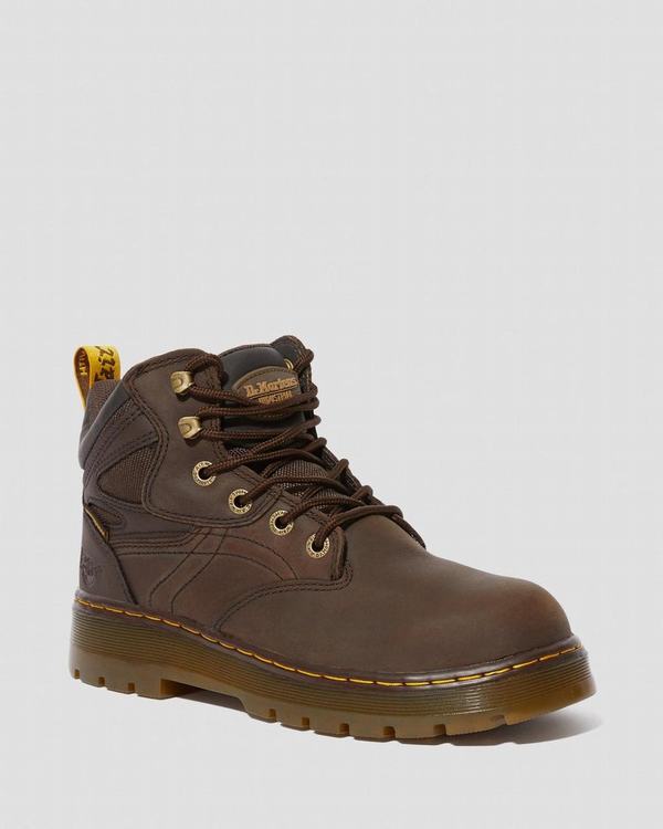 Dr Martens Pánské Pracovní Boty Plenum Steel Toe Waterproof Tmavě Hnědé, CZ-165304